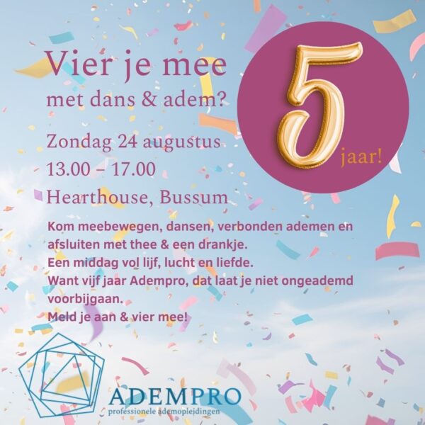 Ademcirkel jubileum 5 jaar! - Afbeelding 3