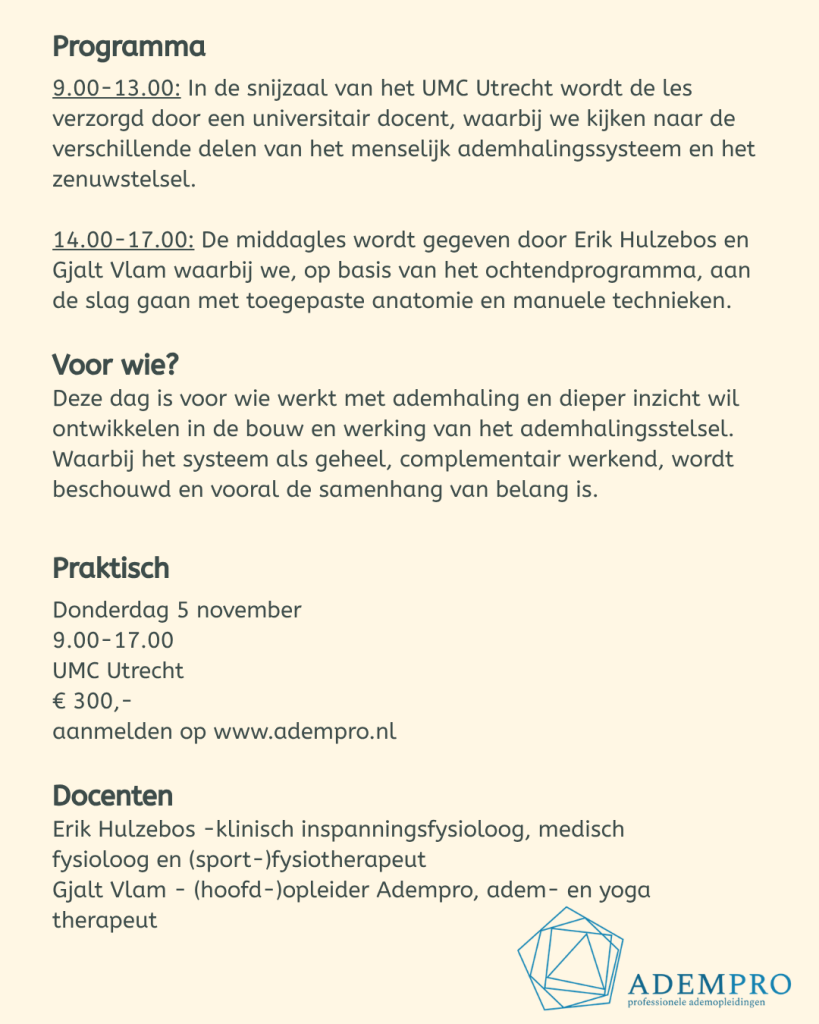 Anatomie in de snijzaal - 5 november 2026