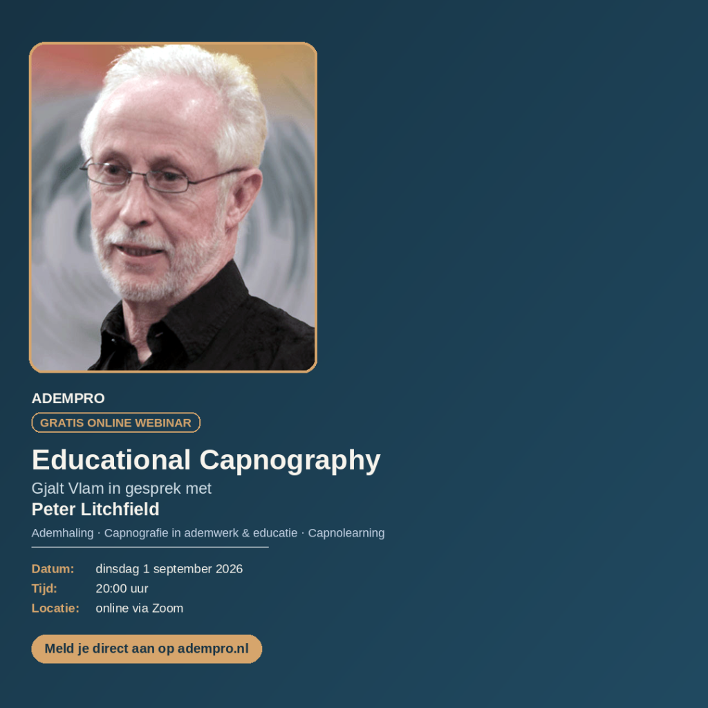 Webinar Educational Capnography met Peter Litchfield, 1 september 2026
